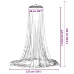 vidaXL Plasa de tantari pentru pat 220 ochiuri alb 56x56x220 cm vidaXL Plasa de tantari pentru pat 220 ochiuri alb 56x56x220 cm