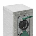 vidaXL Priză de exterior cu țăruș și 4 căi, gri piatră, 16x16x29,5 cm vidaXL Priză de exterior cu țăruș și 4 căi, gri piatră, 16x16x29,5 cm