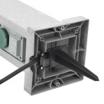 vidaXL Priză de exterior cu țăruș și 4 căi, gri piatră, 16x16x29,5 cm vidaXL Priză de exterior cu țăruș și 4 căi, gri piatră, 16x16x29,5 cm