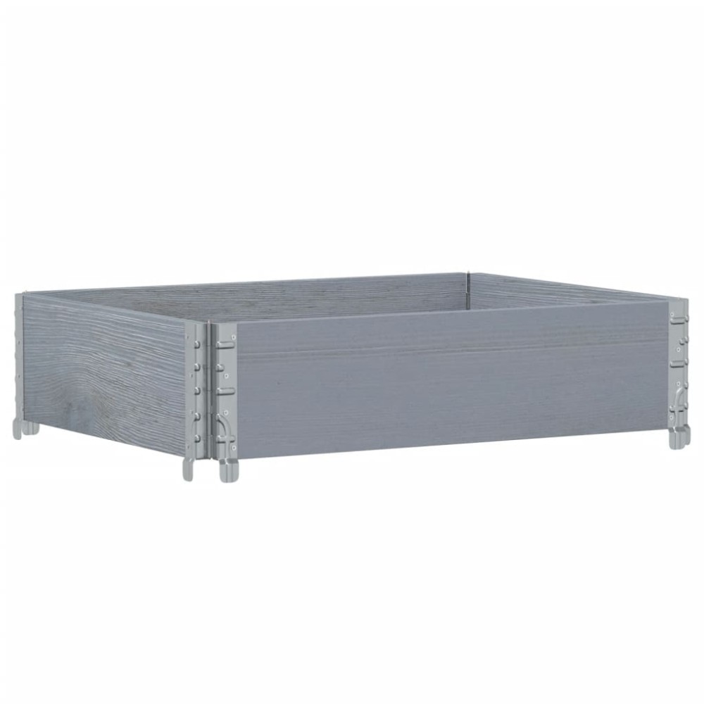 vidaXL Ramă pentru paleți, gri, 80x60 cm, lemn masiv de pin