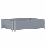 vidaXL Ramă pentru paleți, gri, 80x60 cm, lemn masiv de pin vidaXL Ramă pentru paleți, gri, 80x60 cm, lemn masiv de pin
