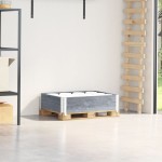 vidaXL Ramă pentru paleți, gri, 80x60 cm, lemn masiv de pin vidaXL Ramă pentru paleți, gri, 80x60 cm, lemn masiv de pin