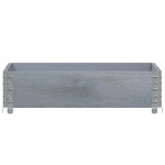 vidaXL Ramă pentru paleți, gri, 80x60 cm, lemn masiv de pin vidaXL Ramă pentru paleți, gri, 80x60 cm, lemn masiv de pin