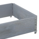 vidaXL Ramă pentru paleți, gri, 80x60 cm, lemn masiv de pin vidaXL Ramă pentru paleți, gri, 80x60 cm, lemn masiv de pin