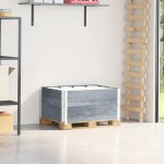 vidaXL Rame pentru paleți, 2 buc., gri, 80x60 cm, lemn masiv de pin vidaXL Rame pentru paleți, 2 buc., gri, 80x60 cm, lemn masiv de pin