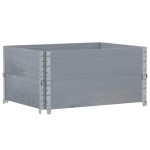 vidaXL Rame pentru paleți, 2 buc., gri, 80x60 cm, lemn masiv de pin vidaXL Rame pentru paleți, 2 buc., gri, 80x60 cm, lemn masiv de pin