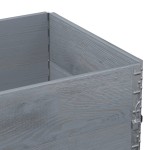 vidaXL Rame pentru paleți, 2 buc., gri, 80x60 cm, lemn masiv de pin vidaXL Rame pentru paleți, 2 buc., gri, 80x60 cm, lemn masiv de pin