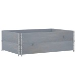 vidaXL Rame pentru paleți, 2 buc., gri, 120x80 cm, lemn masiv de pin vidaXL Rame pentru paleți, 2 buc., gri, 120x80 cm, lemn masiv de pin
