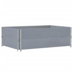 vidaXL Rame pentru paleți, 2 buc., gri, 120x80 cm, lemn masiv de pin vidaXL Rame pentru paleți, 2 buc., gri, 120x80 cm, lemn masiv de pin