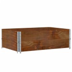 vidaXL Rame pentru paleți, 2 buc., maro, 120x80 cm, lemn masiv de pin vidaXL Rame pentru paleți, 2 buc., maro, 120x80 cm, lemn masiv de pin