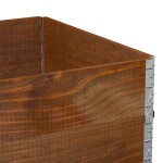 vidaXL Rame pentru paleți, 2 buc., maro, 120x80 cm, lemn masiv de pin vidaXL Rame pentru paleți, 2 buc., maro, 120x80 cm, lemn masiv de pin