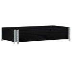 vidaXL Ramă pentru paleți, negru, 100x50 cm, lemn masiv de pin vidaXL Ramă pentru paleți, negru, 100x50 cm, lemn masiv de pin