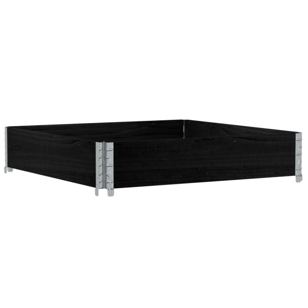 vidaXL Ramă pentru paleți, negru, 100x100 cm, lemn masiv pin