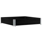 vidaXL Ramă pentru paleți, negru, 100x100 cm, lemn masiv pin vidaXL Ramă pentru paleți, negru, 100x100 cm, lemn masiv pin
