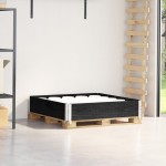 vidaXL Ramă pentru paleți, negru, 100x100 cm, lemn masiv pin vidaXL Ramă pentru paleți, negru, 100x100 cm, lemn masiv pin