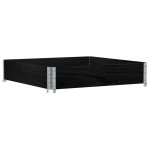 vidaXL Ramă pentru paleți, negru, 100x100 cm, lemn masiv pin vidaXL Ramă pentru paleți, negru, 100x100 cm, lemn masiv pin