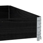 vidaXL Ramă pentru paleți, negru, 100x100 cm, lemn masiv pin vidaXL Ramă pentru paleți, negru, 100x100 cm, lemn masiv pin