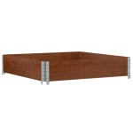vidaXL Ramă pentru paleți, maro, 100x100 cm, lemn masiv pin vidaXL Ramă pentru paleți, maro, 100x100 cm, lemn masiv pin