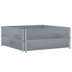 vidaXL Rame pentru paleți 2 buc. gri 100x100 cm lemn masiv de pin vidaXL Rame pentru paleți 2 buc. gri 100x100 cm lemn masiv de pin