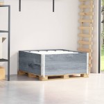 vidaXL Rame pentru paleți 2 buc. gri 100x100 cm lemn masiv de pin vidaXL Rame pentru paleți 2 buc. gri 100x100 cm lemn masiv de pin