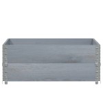 vidaXL Rame pentru paleți 2 buc. gri 100x100 cm lemn masiv de pin vidaXL Rame pentru paleți 2 buc. gri 100x100 cm lemn masiv de pin