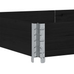 vidaXL Ramă pentru paleți, negru, 150x100 cm, lemn masiv pin vidaXL Ramă pentru paleți, negru, 150x100 cm, lemn masiv pin