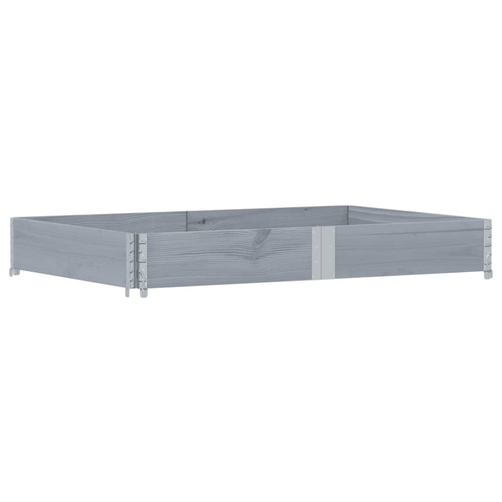 vidaXL Ramă pentru paleți, gri, 150x100 cm, lemn masiv pin
