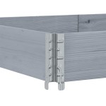 vidaXL Ramă pentru paleți, gri, 150x100 cm, lemn masiv pin vidaXL Ramă pentru paleți, gri, 150x100 cm, lemn masiv pin