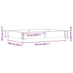 vidaXL Ramă pentru paleți, gri, 150x100 cm, lemn masiv pin vidaXL Ramă pentru paleți, gri, 150x100 cm, lemn masiv pin