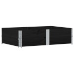 vidaXL Rame pentru paleți, 2 buc., negru, 150x100 cm, lemn masiv pin vidaXL Rame pentru paleți, 2 buc., negru, 150x100 cm, lemn masiv pin