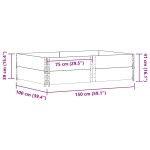 vidaXL Rame pentru paleți, 2 buc., negru, 150x100 cm, lemn masiv pin vidaXL Rame pentru paleți, 2 buc., negru, 150x100 cm, lemn masiv pin