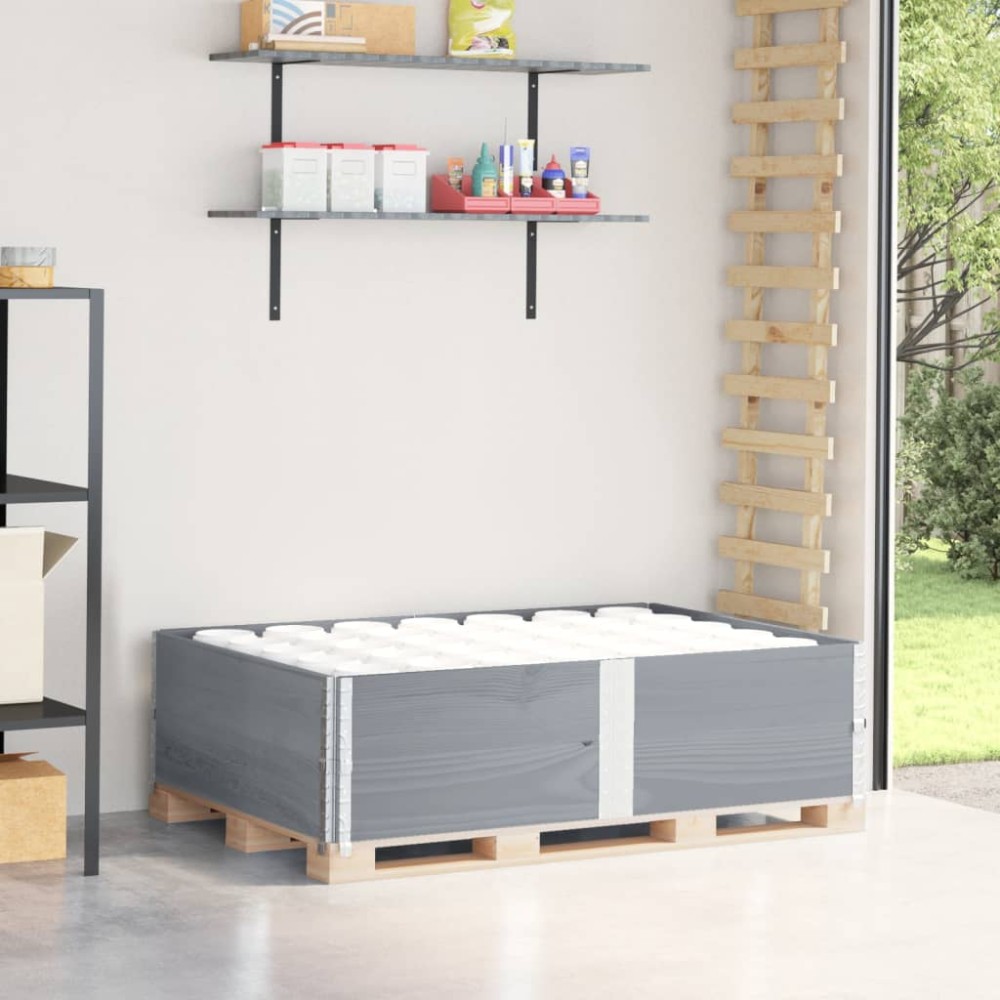 vidaXL Rame pentru paleți 2 buc. gri 150x100 cm lemn masiv de pin