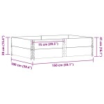 vidaXL Rame pentru paleți 2 buc. gri 150x100 cm lemn masiv de pin vidaXL Rame pentru paleți 2 buc. gri 150x100 cm lemn masiv de pin