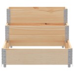 vidaXL Strat înălțat cu 3 niveluri, 120x80 cm, lemn masiv de pin