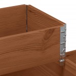 vidaXL Strat înălțat cu 3 niveluri, maro, 120x80 cm, lemn masiv pin