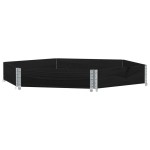 vidaXL Strat înălțat, negru, 160x160 cm, lemn masiv pin, hexagon vidaXL Strat înălțat, negru, 160x160 cm, lemn masiv pin, hexagon