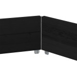 vidaXL Strat înălțat, negru, 160x160 cm, lemn masiv pin, hexagon vidaXL Strat înălțat, negru, 160x160 cm, lemn masiv pin, hexagon
