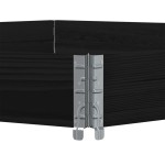 vidaXL Strat înălțat, negru, 160x160 cm, lemn masiv pin, hexagon vidaXL Strat înălțat, negru, 160x160 cm, lemn masiv pin, hexagon