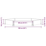 vidaXL Strat înălțat, negru, 160x160 cm, lemn masiv pin, hexagon vidaXL Strat înălțat, negru, 160x160 cm, lemn masiv pin, hexagon
