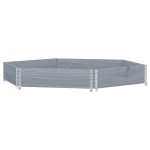 vidaXL Strat înălțat, gri, 160x160 cm, lemn masiv pin, hexagon vidaXL Strat înălțat, gri, 160x160 cm, lemn masiv pin, hexagon