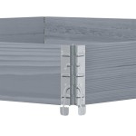 vidaXL Strat înălțat, gri, 160x160 cm, lemn masiv pin, hexagon vidaXL Strat înălțat, gri, 160x160 cm, lemn masiv pin, hexagon