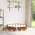 vidaXL Strat înălțat, maro, 160x160 cm, lemn masiv pin, hexagon vidaXL Strat înălțat, maro, 160x160 cm, lemn masiv pin, hexagon