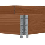 vidaXL Strat înălțat, maro, 160x160 cm, lemn masiv pin, hexagon vidaXL Strat înălțat, maro, 160x160 cm, lemn masiv pin, hexagon