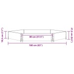 vidaXL Strat înălțat, maro, 160x160 cm, lemn masiv pin, hexagon vidaXL Strat înălțat, maro, 160x160 cm, lemn masiv pin, hexagon