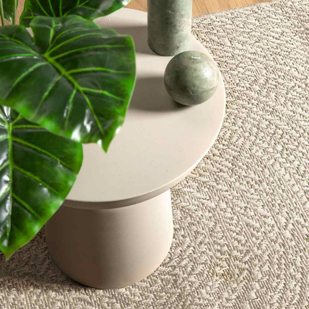 vidaXL Covor „ZIZUR” crem aspect iuta pentru interior și exterior