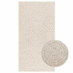 vidaXL Covor „ZIZUR” crem aspect iuta pentru interior și exterior