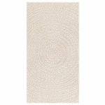 vidaXL Covor „ZIZUR” crem aspect iuta pentru interior și exterior