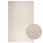 vidaXL Covor „ZIZUR” crem aspect iută pentru interior și exterior