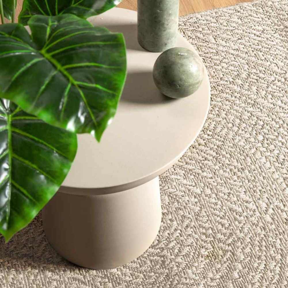 vidaXL Covor „ZIZUR” crem aspect iută pentru interior și exterior