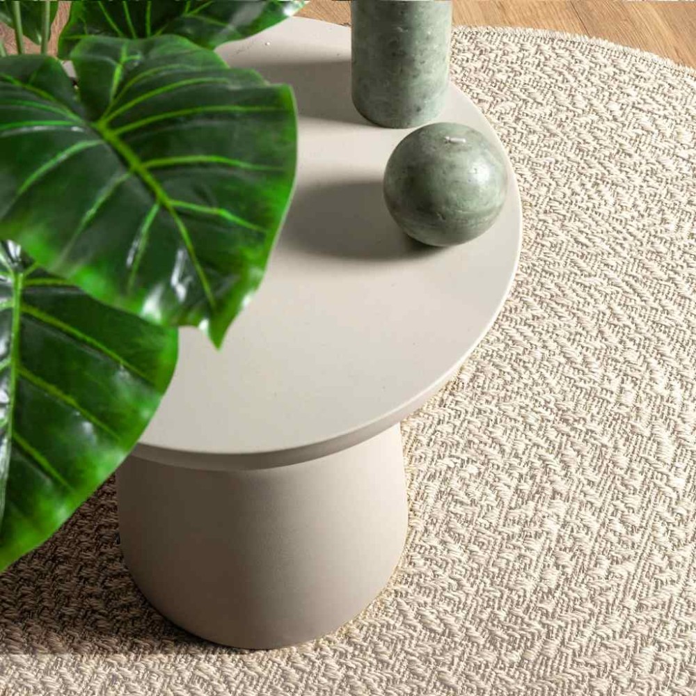 vidaXL Covor „ZIZUR” crem aspect iuta pentru interior și exterior